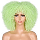 Short Hair Afro Kinky Curly Synthetic Wig With Bangs