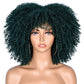 Short Hair Afro Kinky Curly Synthetic Wig With Bangs