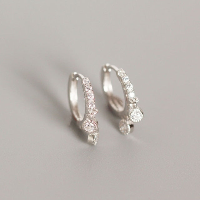 925 Sterling Silver Ear Buckle Small Hoop Earrings