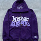 Y2K puffed print hoodie