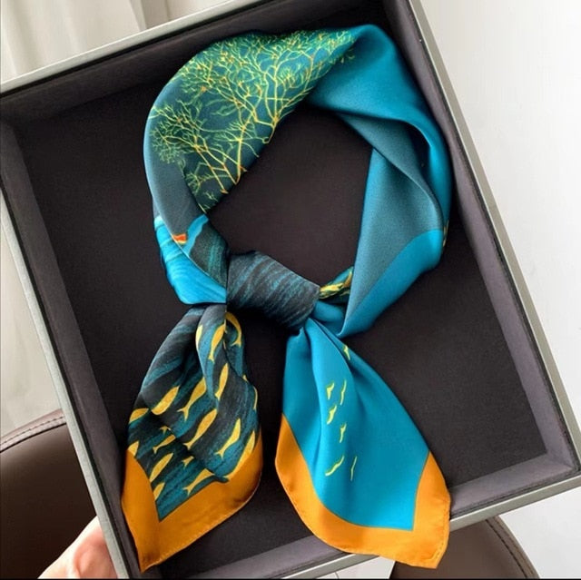 Small Silk Scarf for Women