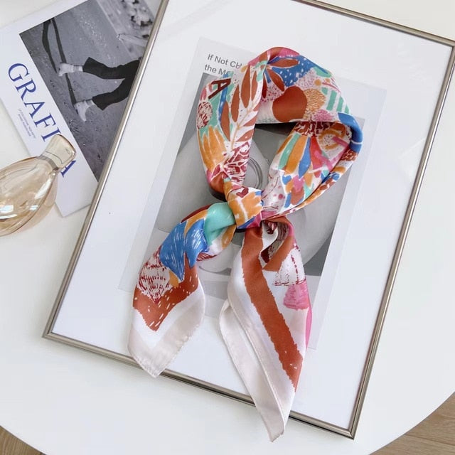 Small Silk Scarf for Women