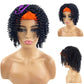 Kinky Curly Synthetic Headband Wigs For Women