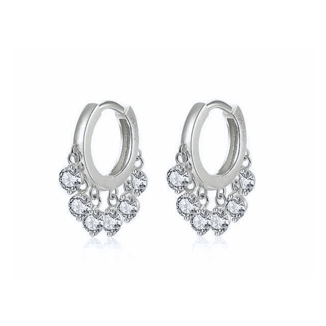 925 Sterling Silver Ear Buckle Small Hoop Earrings