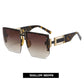Rimless Square Frame Luxury Sunglasses UV 400