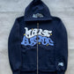 Y2K puffed print hoodie