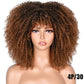 Short Hair Afro Kinky Curly Synthetic Wig With Bangs