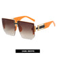 Rimless Square Frame Luxury Sunglasses UV 400