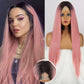 Colored Straight Natural Synthetic Wig