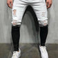 Hip Hop High Street Gradient Paint Denim for Men - Jeans