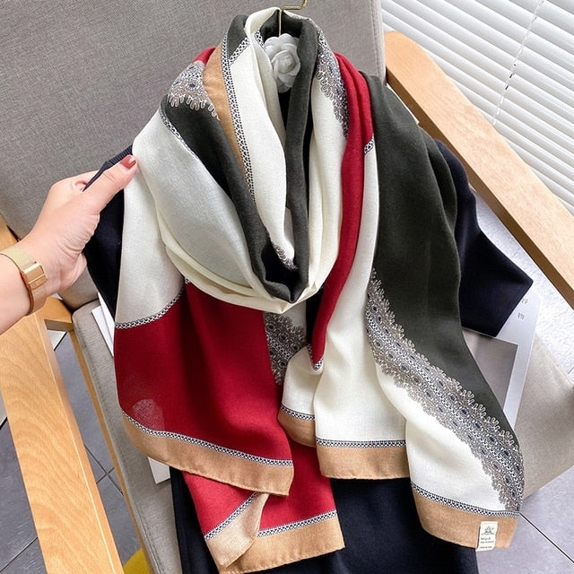 Winter Cotton Scarf for Women