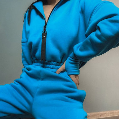 Hooded Sporty Jumpsuit for Women