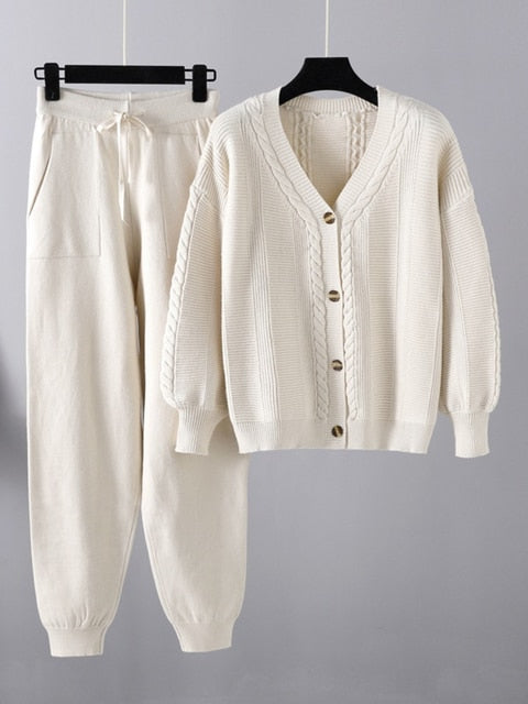 Knitted Top and Pants- Two Piece Set