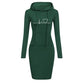 Slim Fit Hooded Sweater Dress