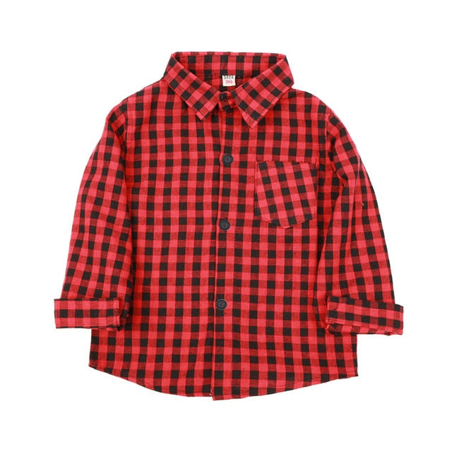 Checkered Blouse Top for Boys
