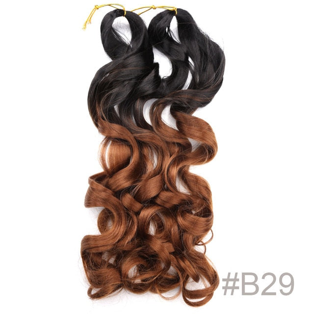 Synthetic Loose Spiral Wave Braiding Hair Extension
