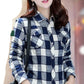 High-quality Soft Warm Winter Women's Plaid Shirt
