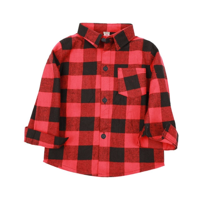 Checkered Blouse Top for Boys