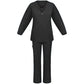 V neck Zipper Scrub Uniform Set