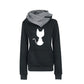 Cat Printing Sweatshirt Hoodies for Women