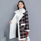 Warm Loose Plaid Long Jacket for Women