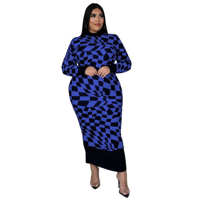 Plus Size Bodycon Long Dress for Women