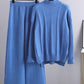 High Neck Sweater and Loose Pants- Two Piece Set