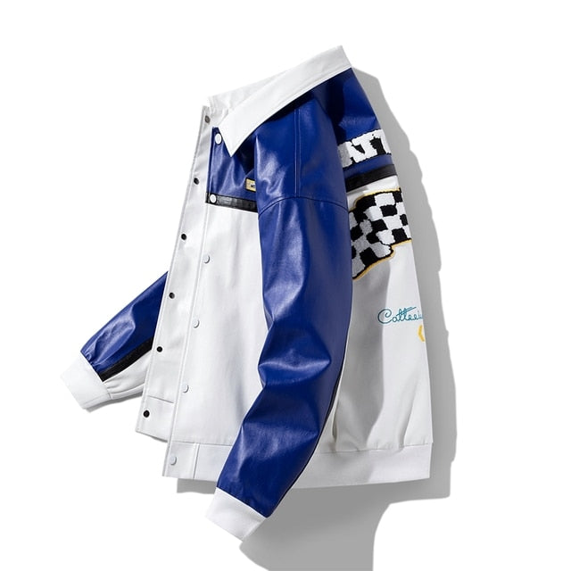 Embroidery Leather Jacket