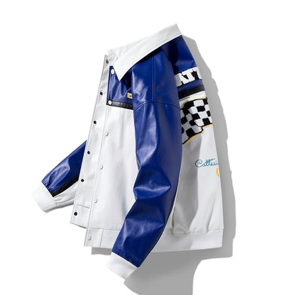 Embroidery Leather Jacket