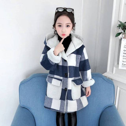 Hooded Outerwear Jacket Coat for Girls
