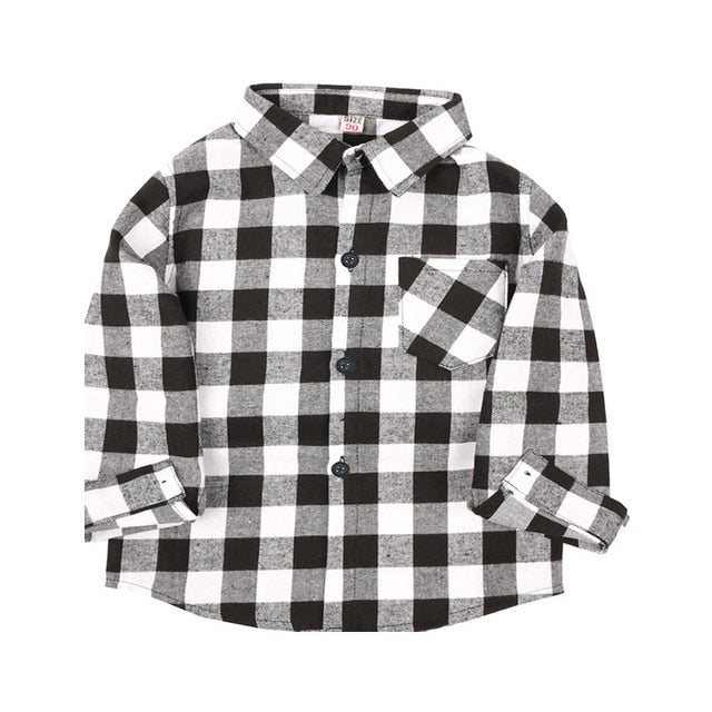 Checkered Blouse Top for Boys