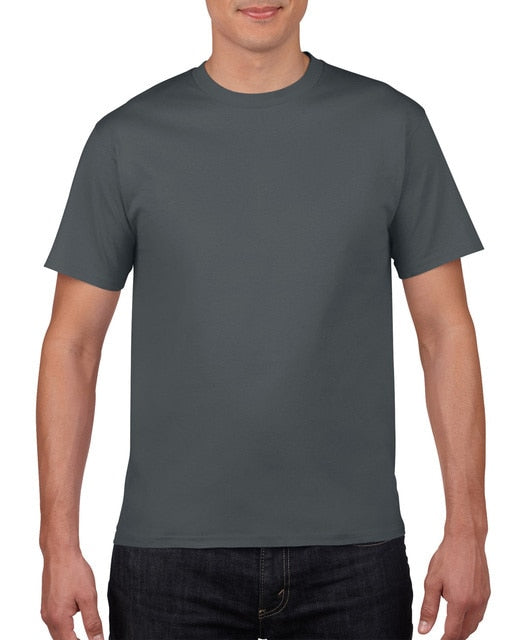 Cotton Solid Color Tees Top for Men -T-Shirt