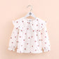 Collar Full Print Long Sleeve Blouse Top for Girls