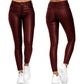 High Waist Skinny Leather Leggings