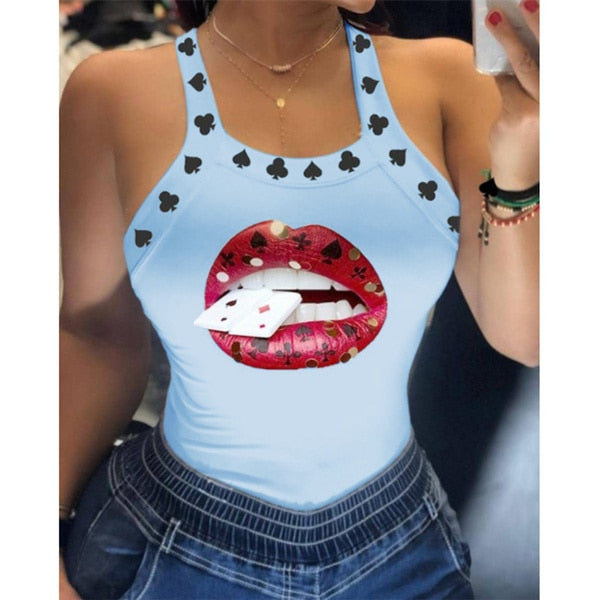 Slim Fit Sleeveless Spring Top