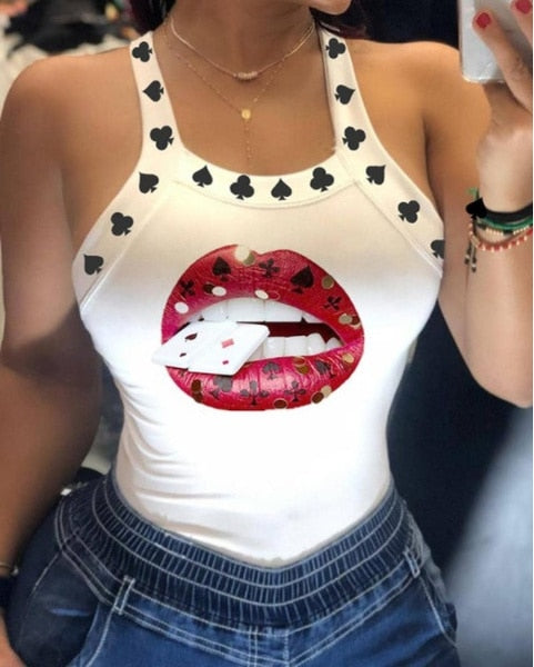 Slim Fit Sleeveless Spring Top