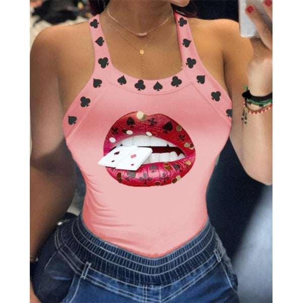 Slim Fit Sleeveless Spring Top