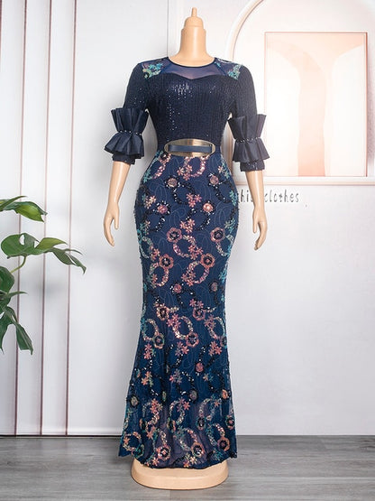 Luxury Sequin Bodycon Mermaid Plus Size Evening Dress/Wedding Party