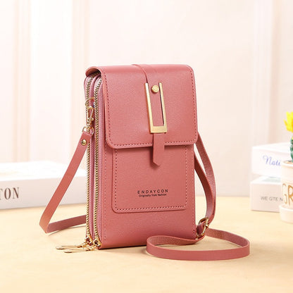 Women Bags Soft Leather Phone Purse Crossbody Shoulder Handbag
