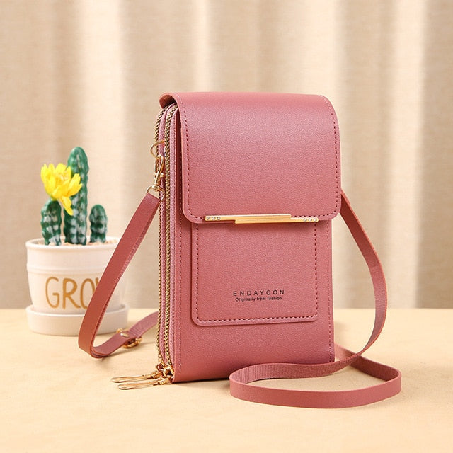 Women Bags Soft Leather Phone Purse Crossbody Shoulder Handbag
