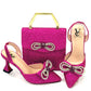 Pointed Sandals Shoes with Designer Bag for Women