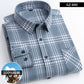 Cotton Long Sleeve Contrast Plaid High Quality Shirt for Men