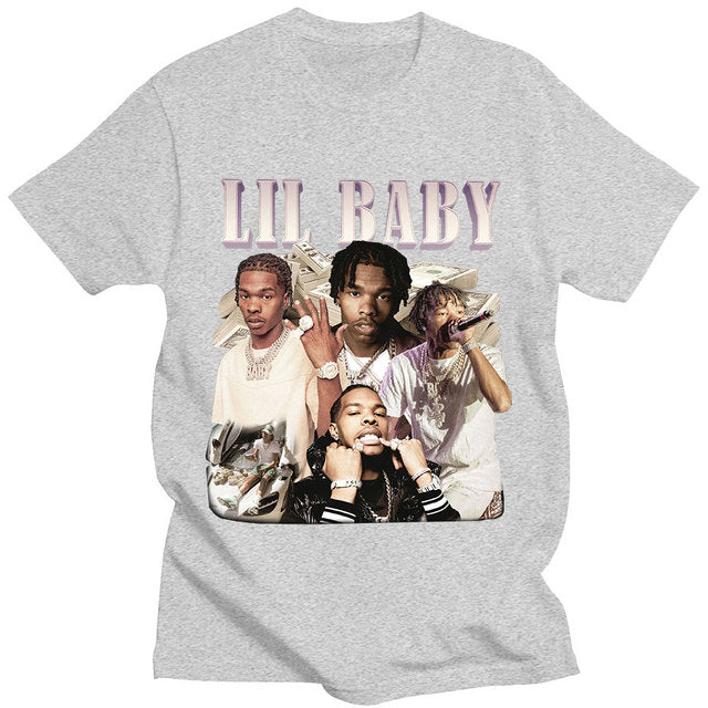 Lil Baby Hip Hop T-shirt Vintage Top