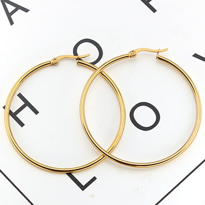 Classic Stainless Steel Hoop Earrings