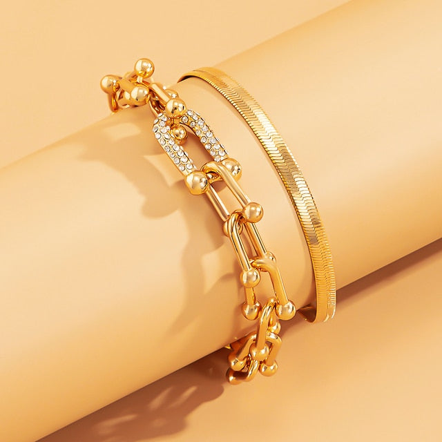 Heavy Metal Bangle Bracelet for Women