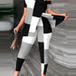 Split Tshirt with Slim Leggings Two-piece Set