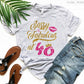 January To December Graphic Print T-Shirt Top for Women