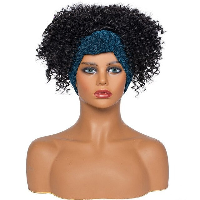 Kinky Curly Synthetic Headband Wigs For Women