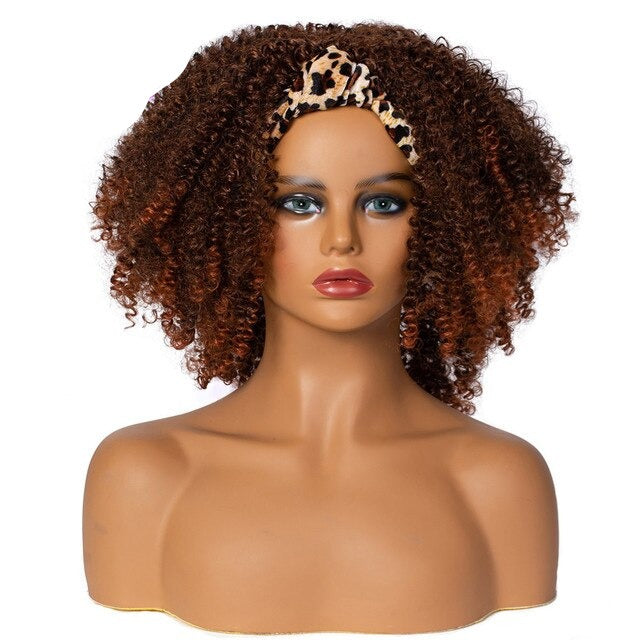 Kinky Curly Synthetic Headband Wigs For Women