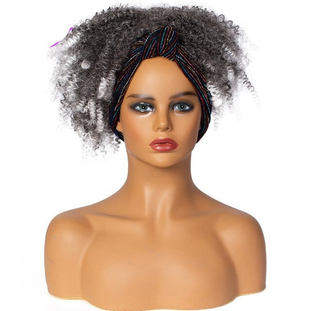 Kinky Curly Synthetic Headband Wigs For Women